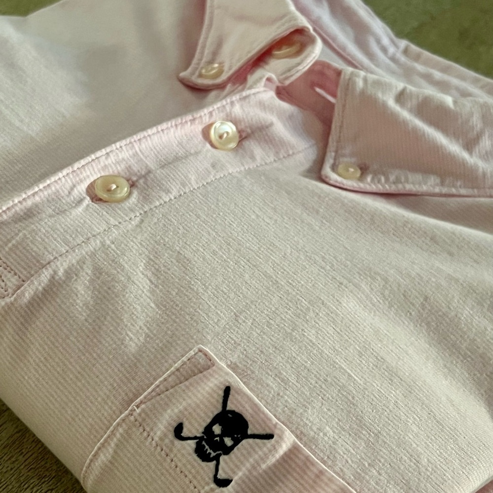 Peter Millar Light Pink and White Stripes EUC